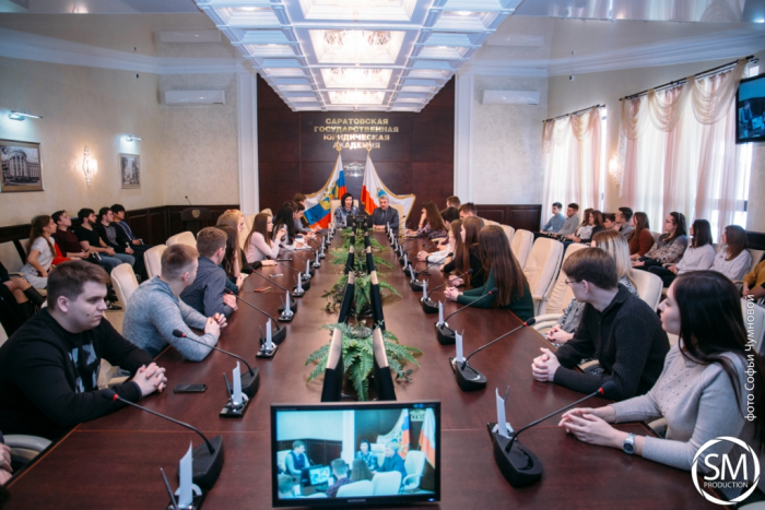 Татьяна Касаева рассказала студентам СГЮА о работе в Госдуме РФ